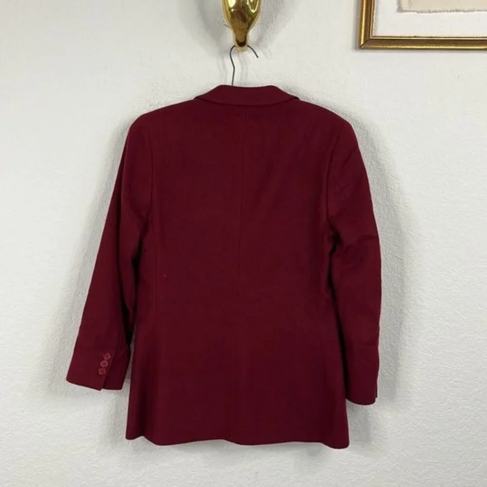 LL Bean Wool Jewel Tone Winter Coat Blazer